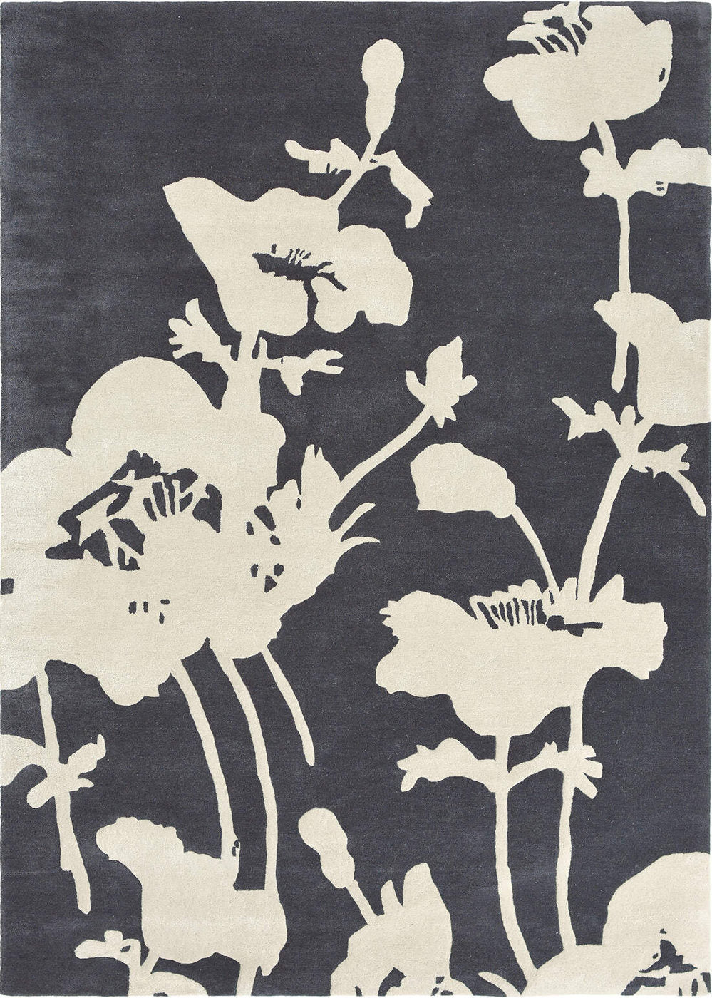 Florence Broadhurst Floral 300 Charcoal 039604
