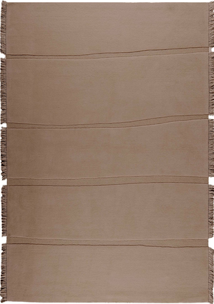 Massimo Atoll Brown tapis en laine marron, vue de dessus