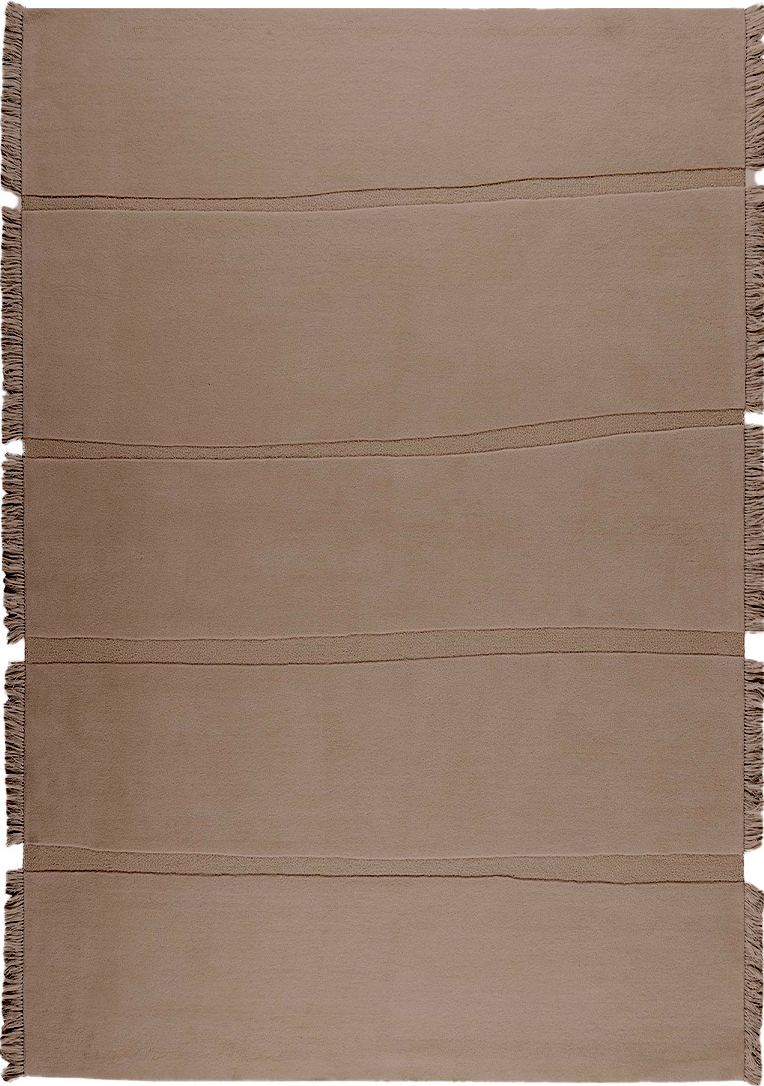 Massimo Atoll Brown tapis en laine marron, vue de dessus