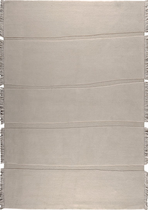 Massimo Atoll Grey tapis en laine gris, vue de dessus