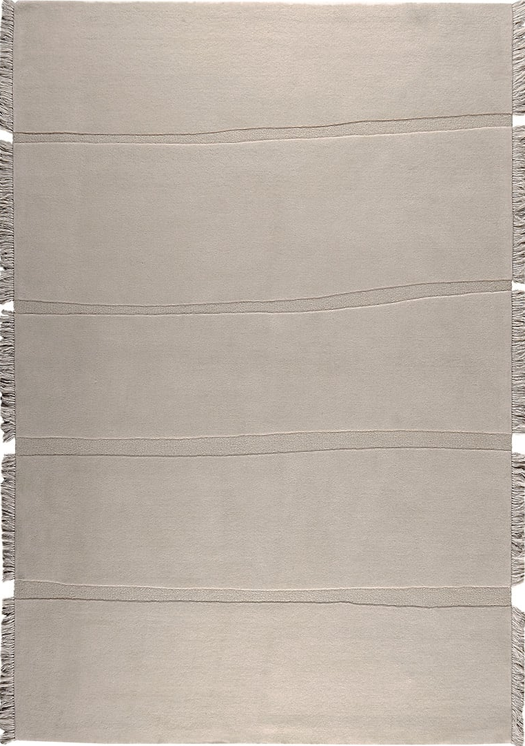 Massimo Atoll Grey tapis en laine gris, vue de dessus