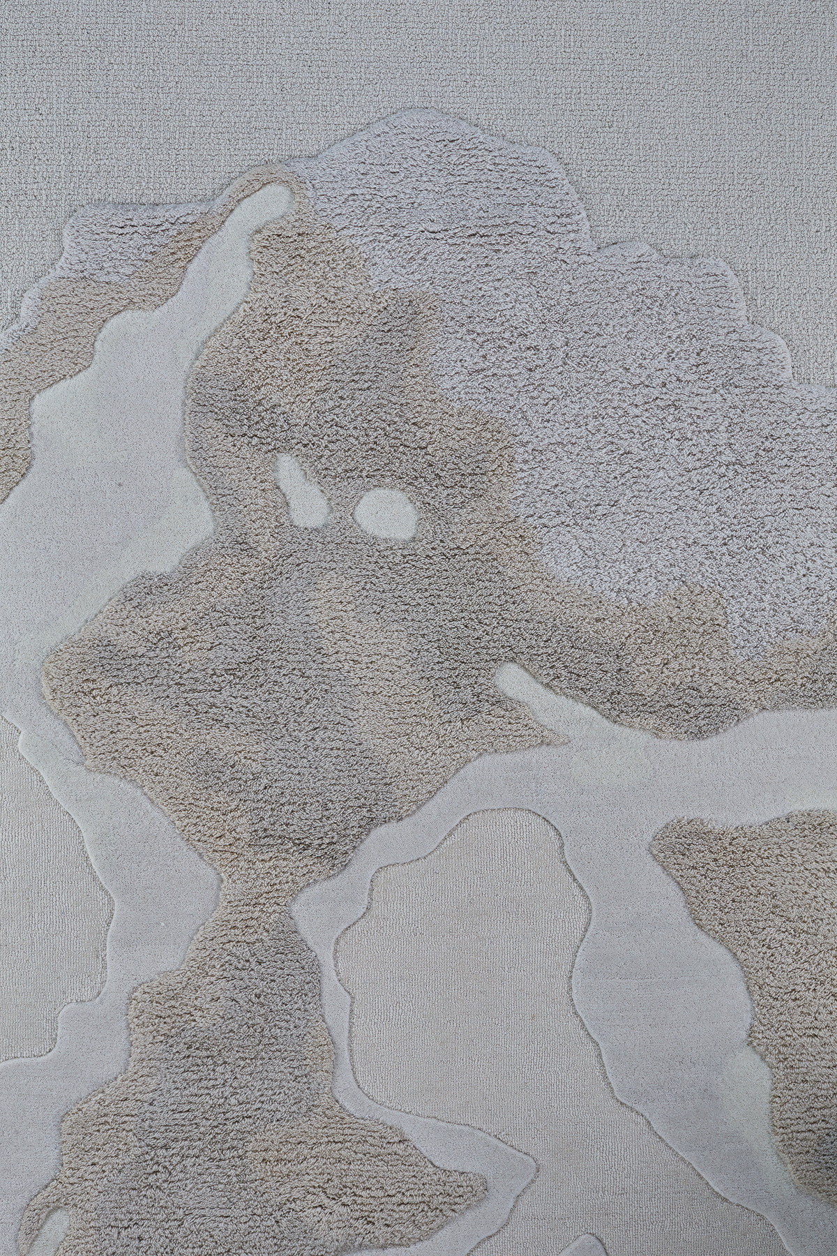 Massimo Cloud 9 Cloudy tapis en laine gris, vue de dessus