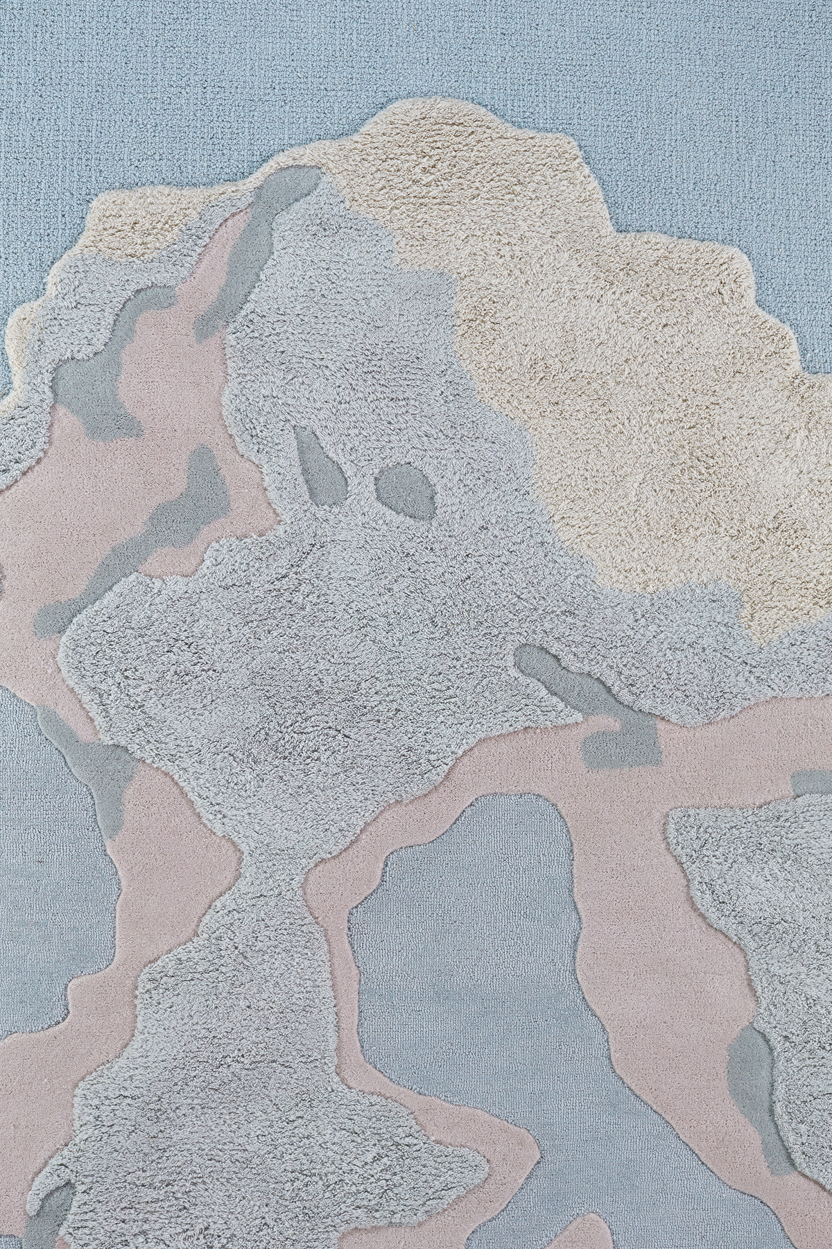 Massimo Cloud 9 Day tapis bleu clair, détail de la surface