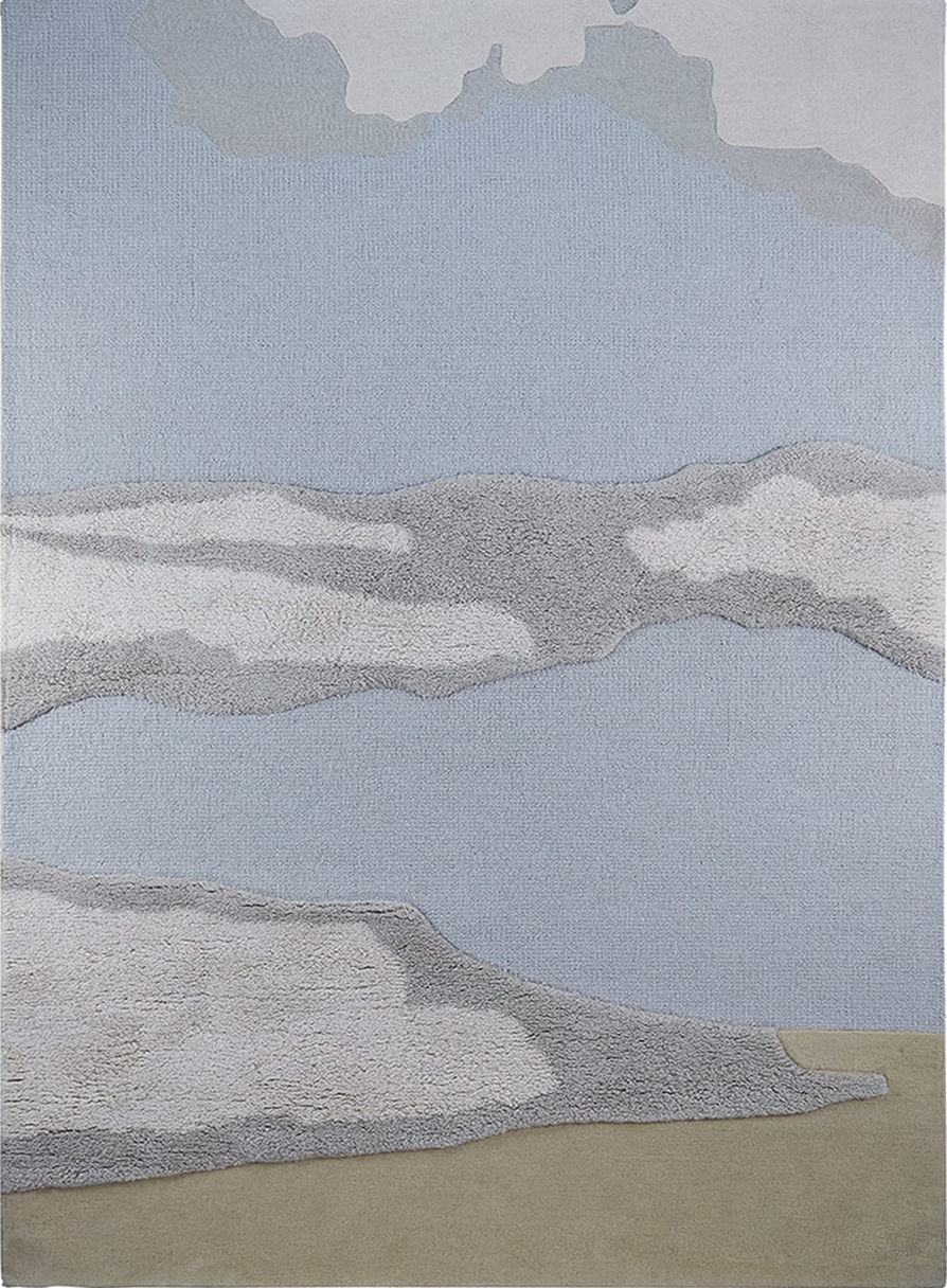 Massimo Cloud 9 Morning tapis bleu gris, détail de la surface