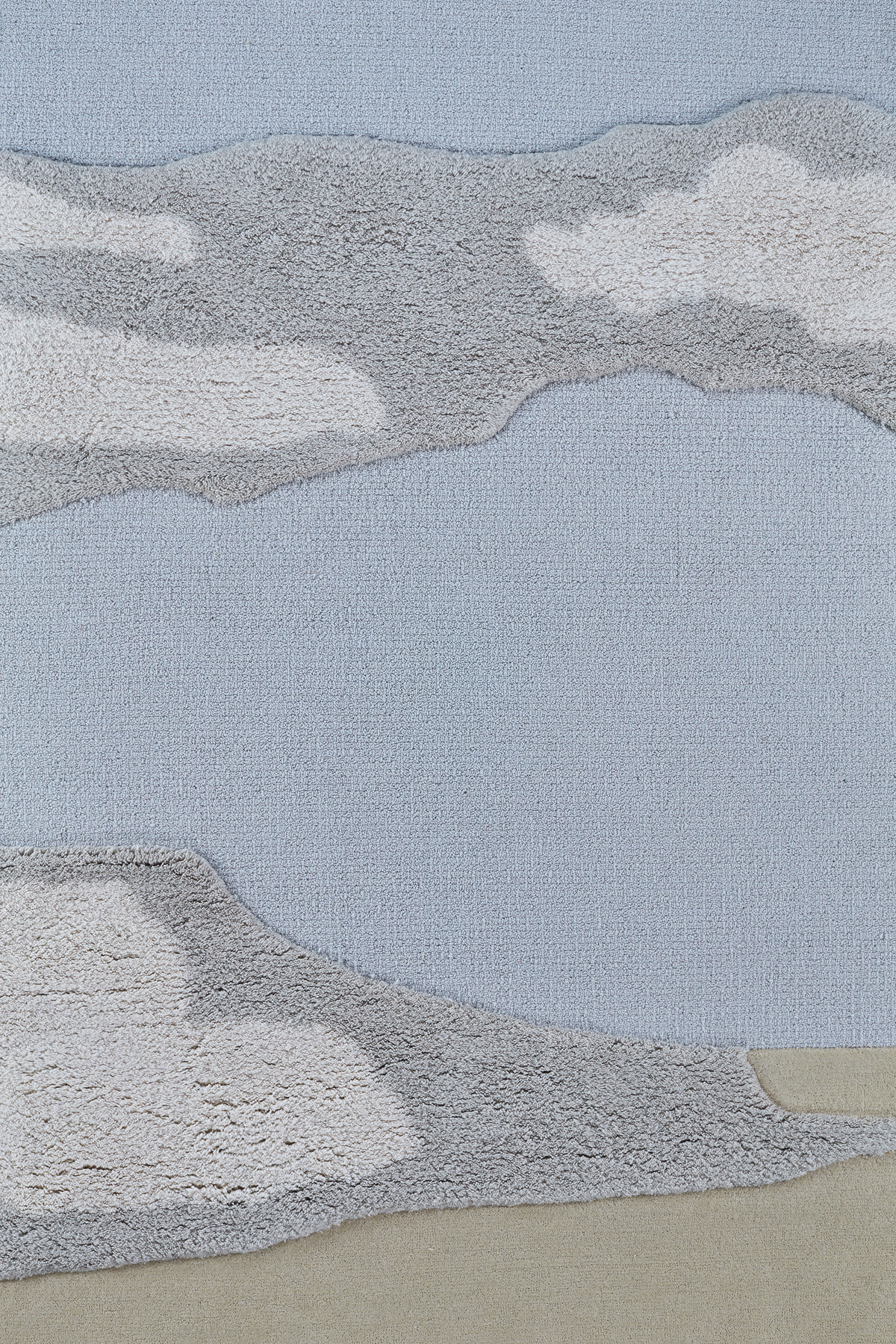 Massimo Cloud 9 Morning tapis bleu gris, vue de dessus