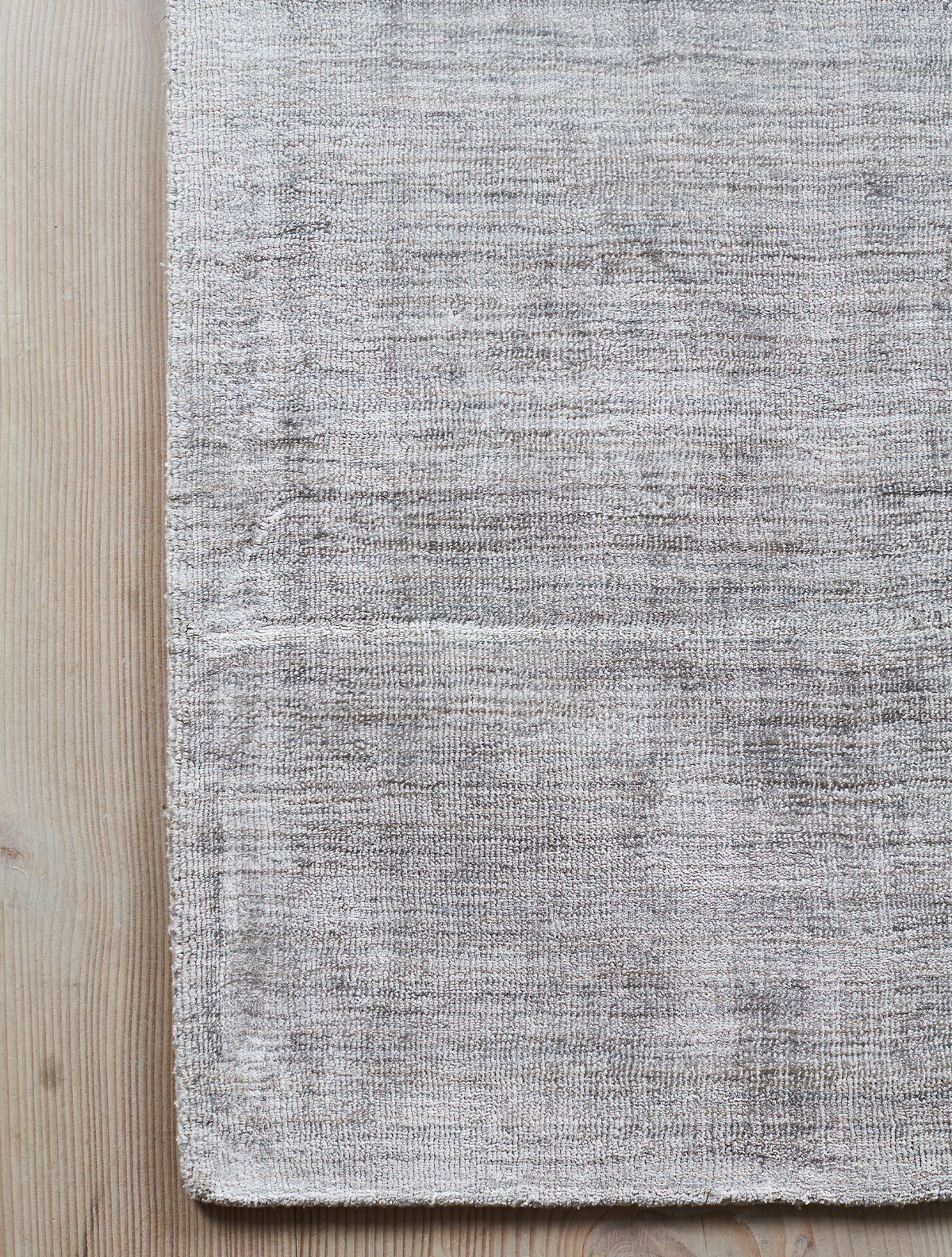 Massimo Karma Light Grey tapis gris clair, détail du coin