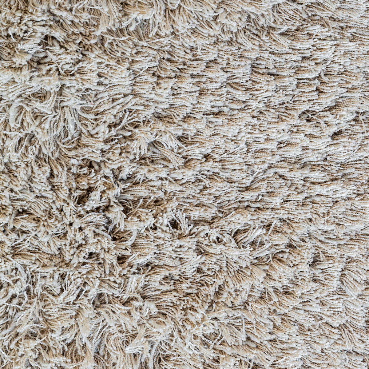 Massimo Rya Soft Beige tapis à poils longs, détail des poils longs