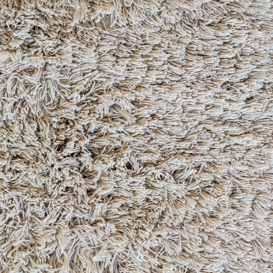 Massimo Rya Soft Beige tapis à poils longs, détail des poils longs