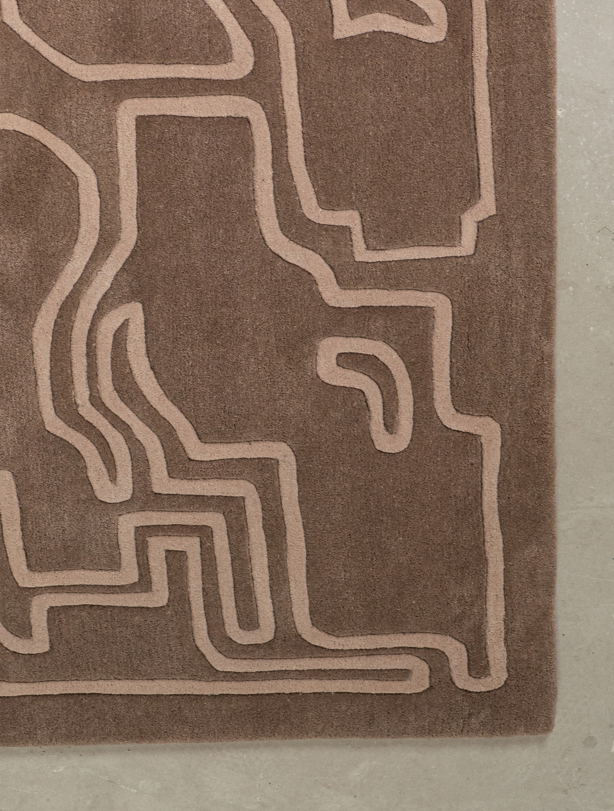 Massimo Structures 2.0 Pale Rose tapis rose, détail du coin