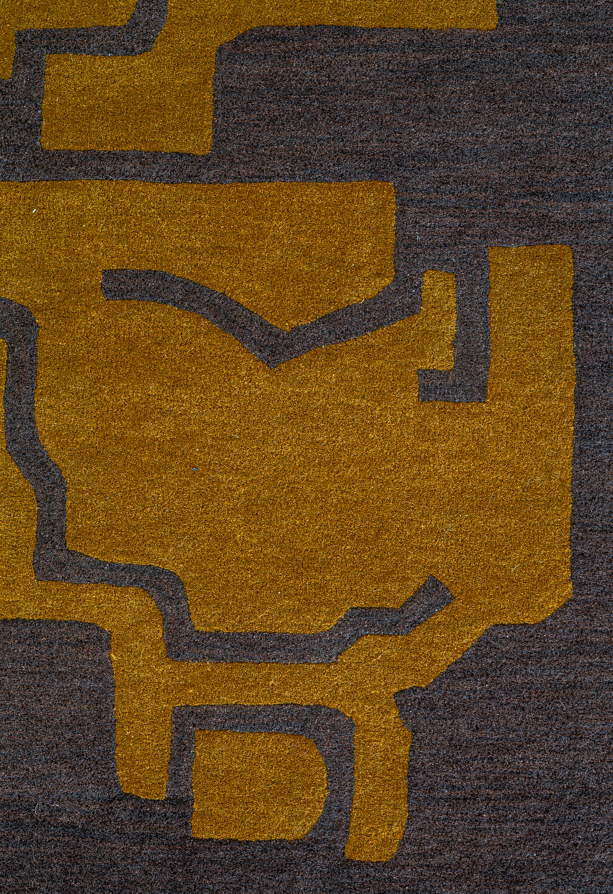 Massimo Structures Fragment 1 tapis jaune, détail du coin