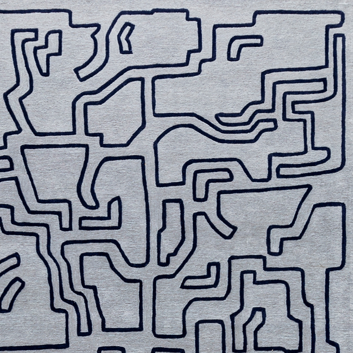 Massimo Structures Fragment 2 tapis bleu, détail de la surface