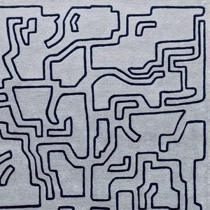 Massimo Structures Fragment 2 tapis bleu, détail de la surface