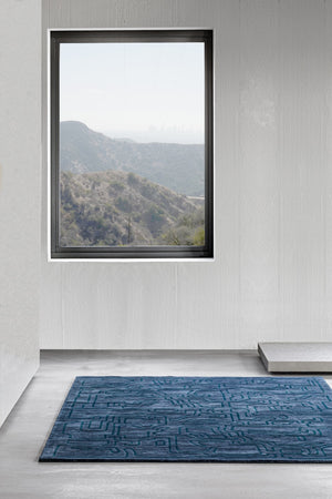Massimo Structures Fragment 4 tapis bleu, dans un intérieur