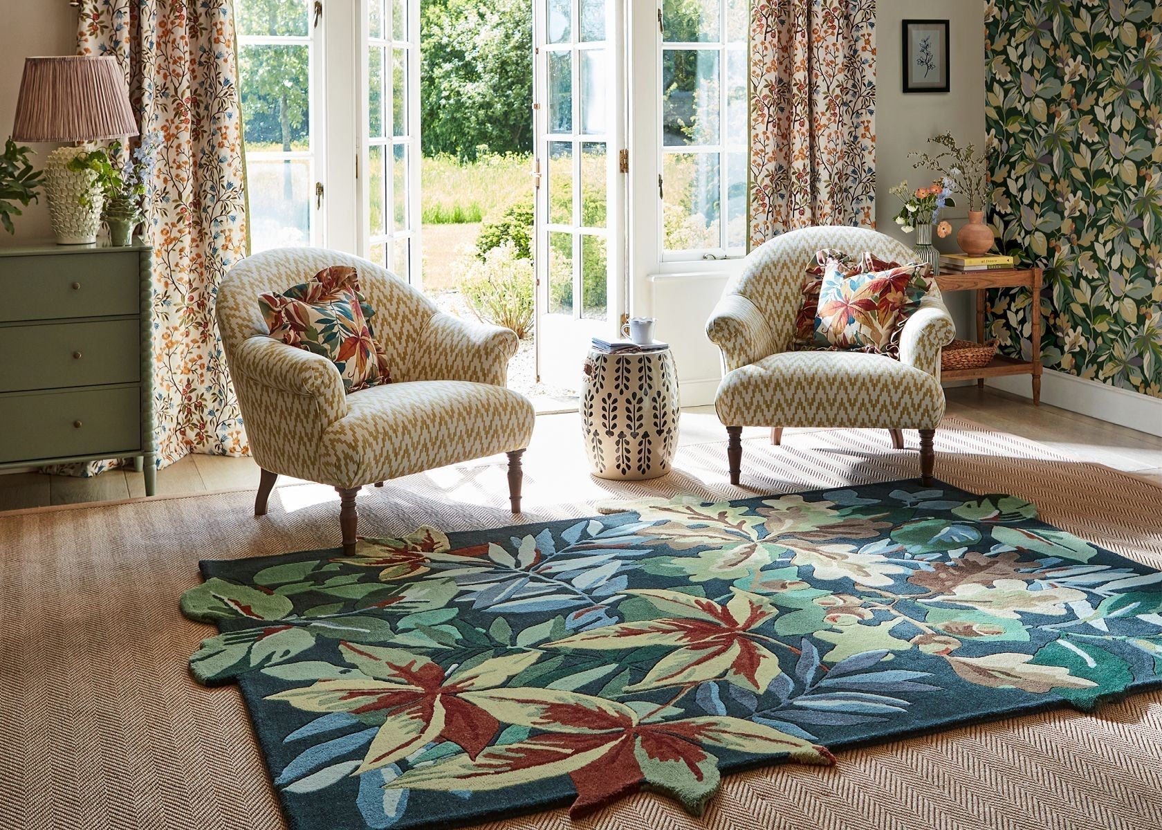 Sanderson Robin's Wood Forest Green 146508