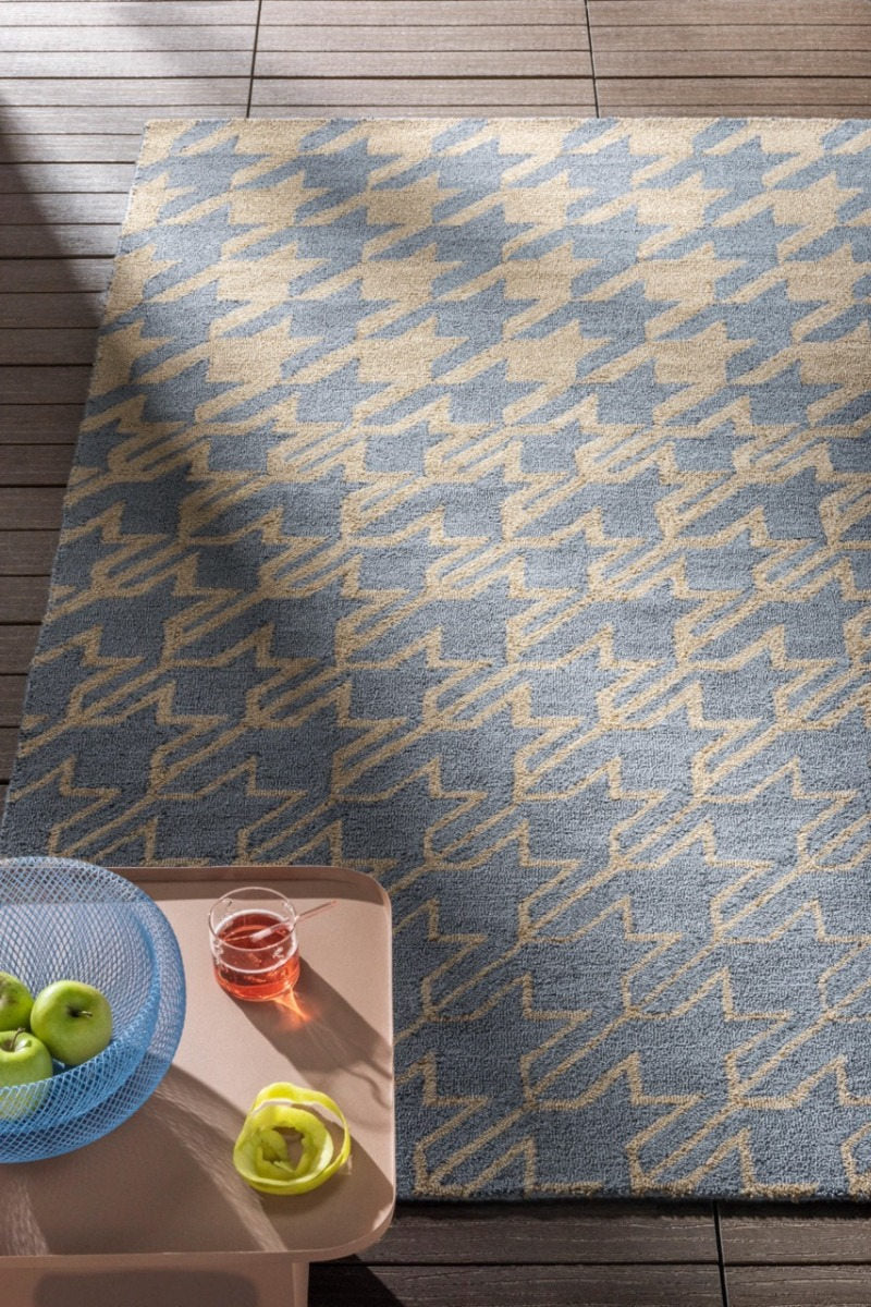 Ted Baker Houndstooth Washed Blue 455708